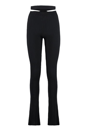 Ribs knitted trousers-0